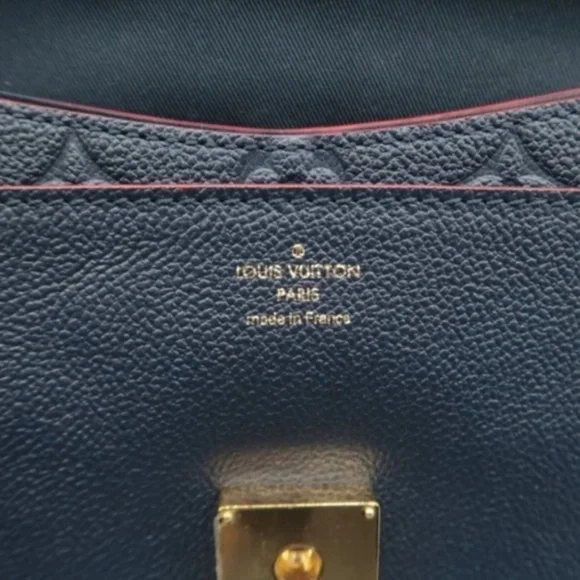 100% Authentic Louis Vuitton Blanche Navy Monogram Empreinte Leather Satchel Bag - Picture 11 of 12